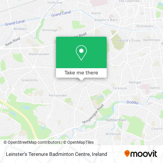 Leinster's Terenure Badminton Centre map