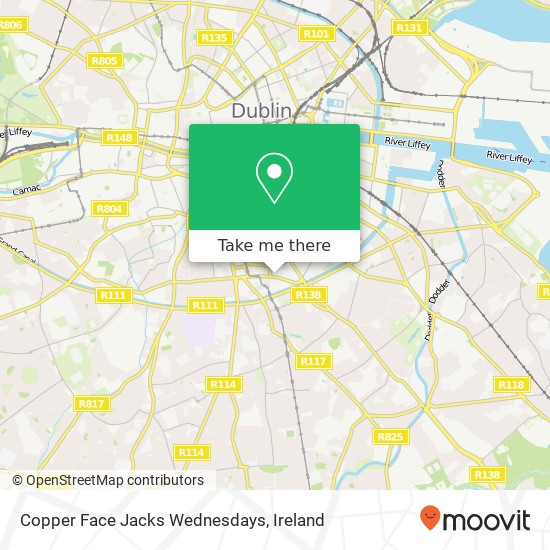 Copper Face Jacks Wednesdays, Adelaide Road Dublin 2 map