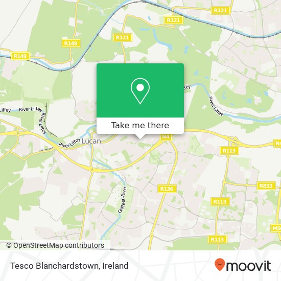 Tesco Blanchardstown, Roselawn Lucan K78 E893 map