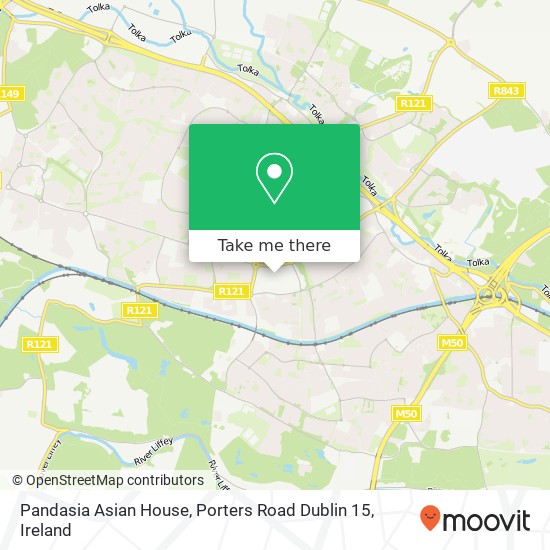 Pandasia Asian House, Porters Road Dublin 15 map