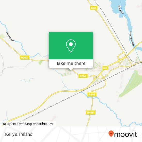 Kelly's, River Village Athlone, County Roscommon map