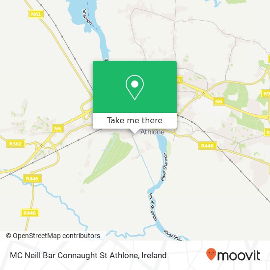 MC Neill Bar Connaught St Athlone map