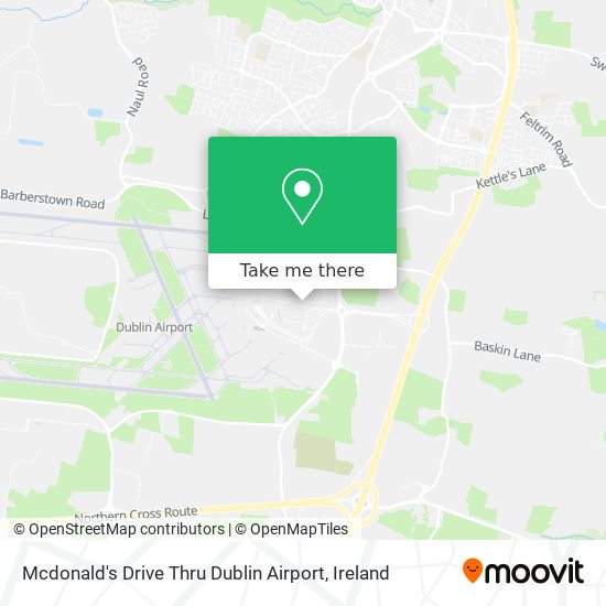 Mcdonald's Drive Thru Dublin Airport map