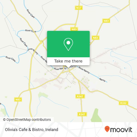 Olivia's Cafe & Bistro, 47 Shop Street Tuam H54 PX00 map