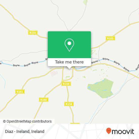 Diaz - Ireland, Patrick Street Trim map