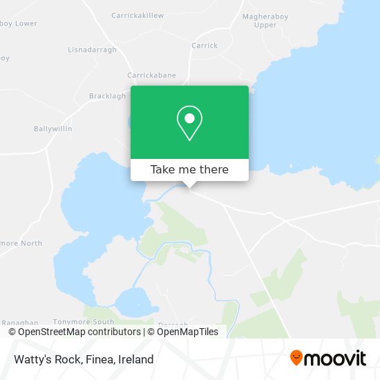 Watty's Rock, Finea map