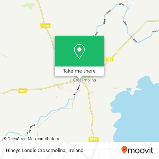 Hineys Londis Crossmolina. map