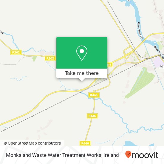 Monksland Waste Water Treatment Works map