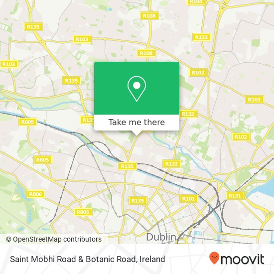 Saint Mobhi Road & Botanic Road map