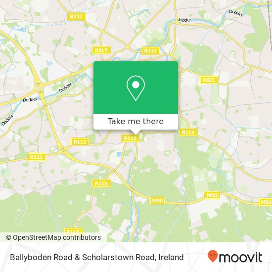 Ballyboden Road & Scholarstown Road map