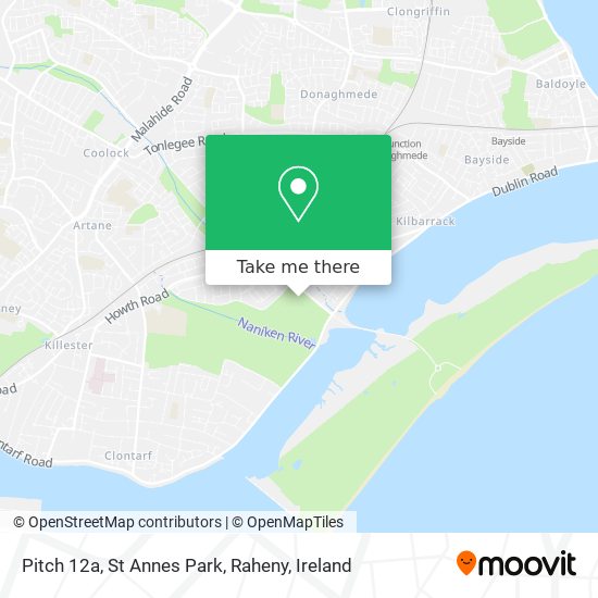 Pitch 12a, St Annes Park, Raheny map