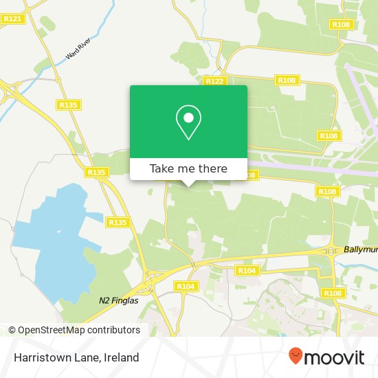 Harristown Lane map