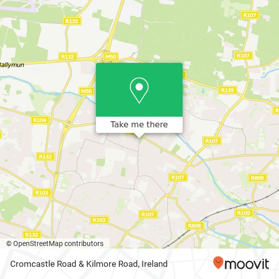 Cromcastle Road & Kilmore Road map