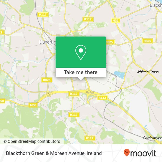 Blackthorn Green & Moreen Avenue map