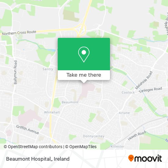 Beaumont Hospital, map