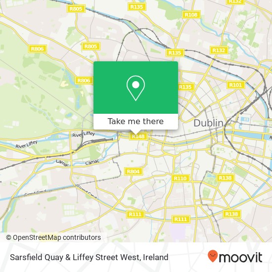 Sarsfield Quay & Liffey Street West map