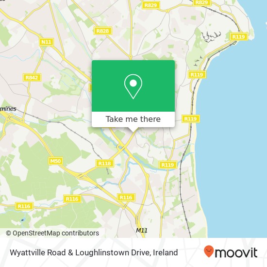 Wyattville Road & Loughlinstown Drive map
