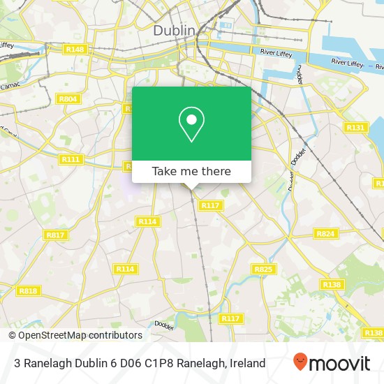 3 Ranelagh Dublin 6 D06 C1P8 Ranelagh map