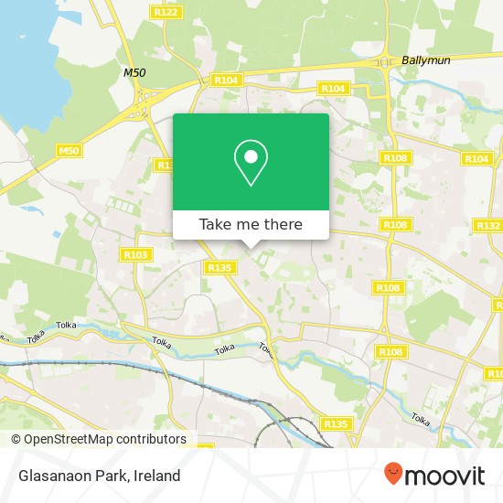 Glasanaon Park map