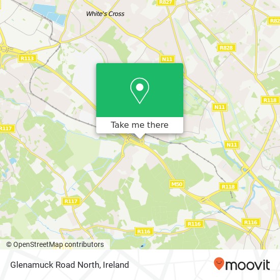 Glenamuck Road North map