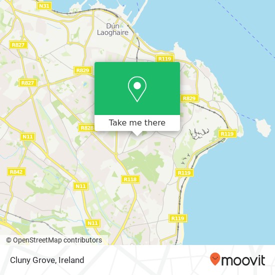 Cluny Grove map