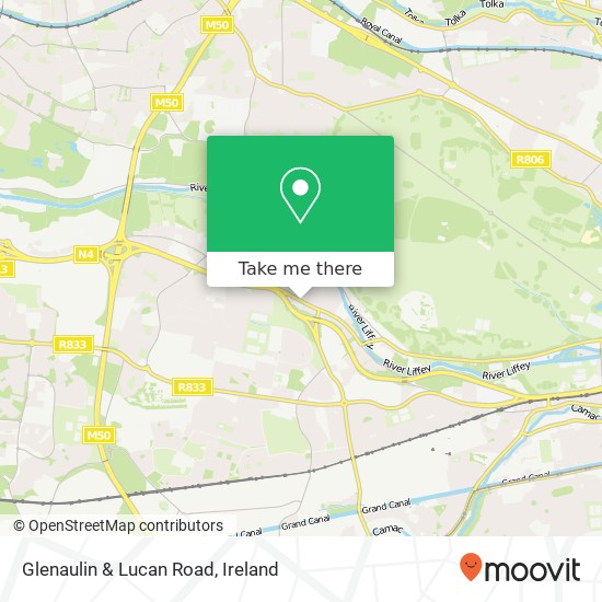 Glenaulin & Lucan Road map
