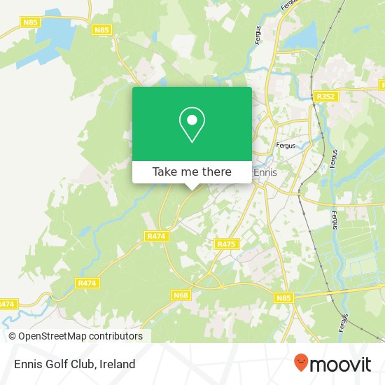 Ennis Golf Club map