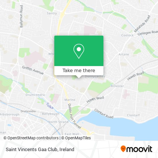 Saint Vincents Gaa Club map