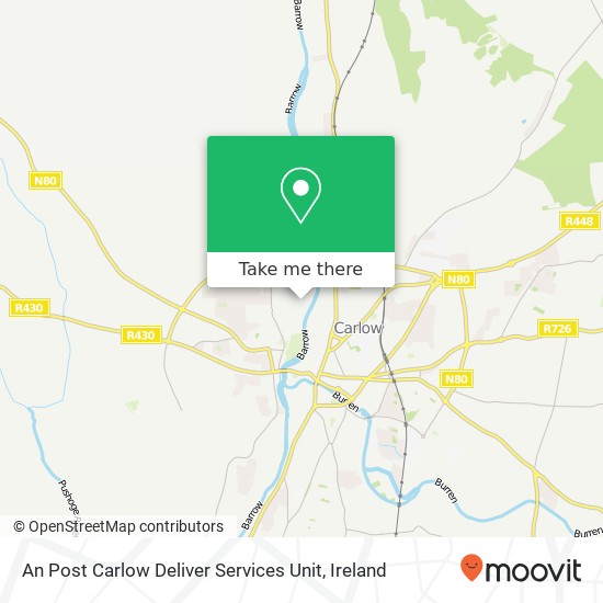 An Post Carlow Deliver Services Unit map