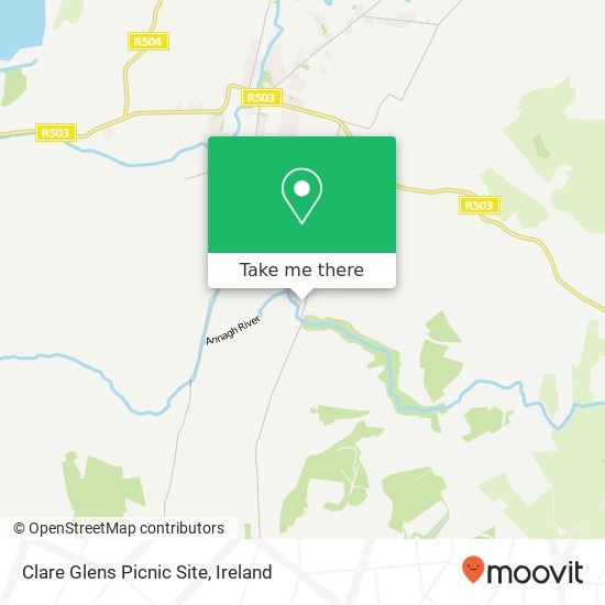 Clare Glens Picnic Site map