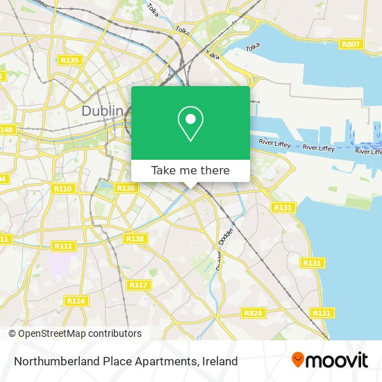 Northumberland Place Apartments map