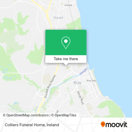 Colliers Funeral Home map