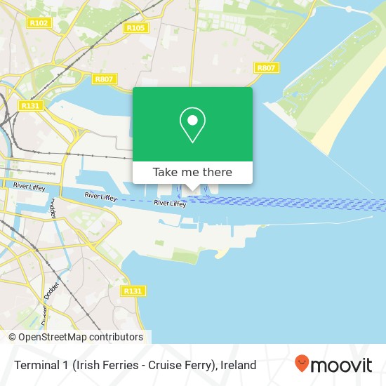 Terminal 1 (Irish Ferries - Cruise Ferry) map