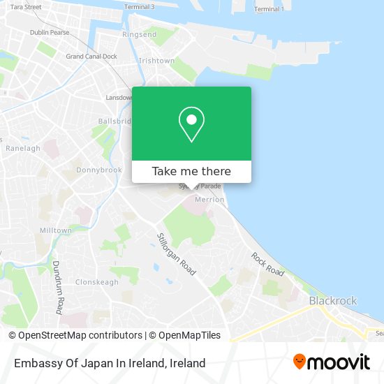 Embassy Of Japan In Ireland map