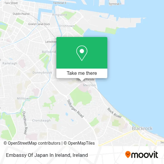 Embassy Of Japan In Ireland map