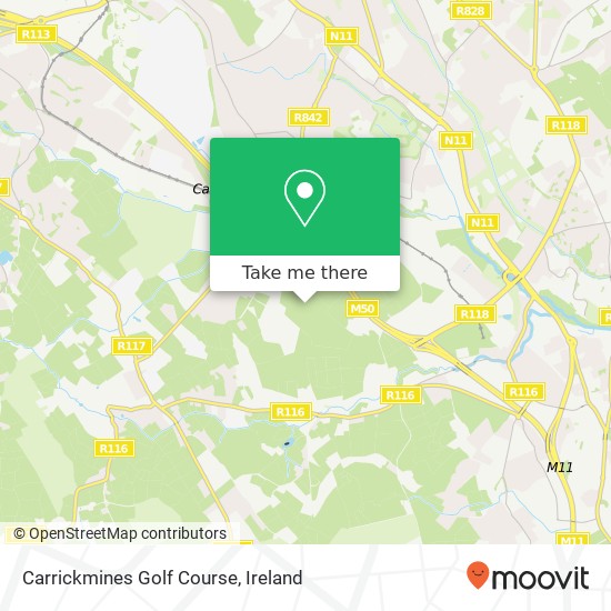 Carrickmines Golf Course map