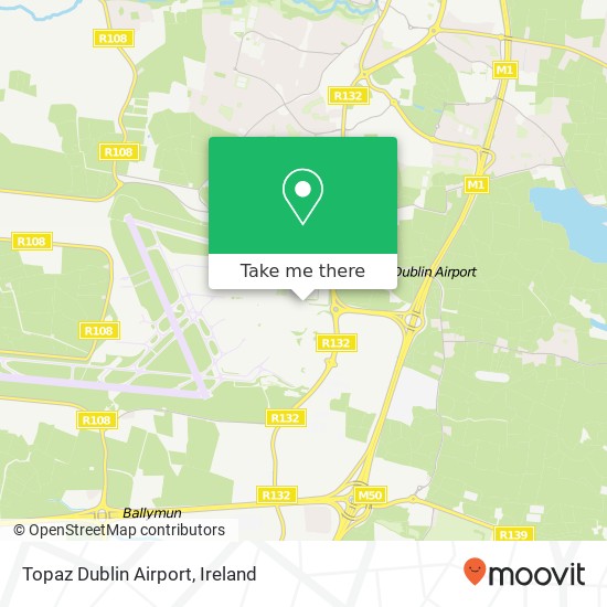Topaz Dublin Airport map