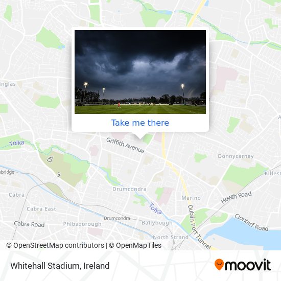 Whitehall Stadium map