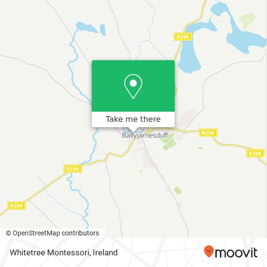 Whitetree Montessori map