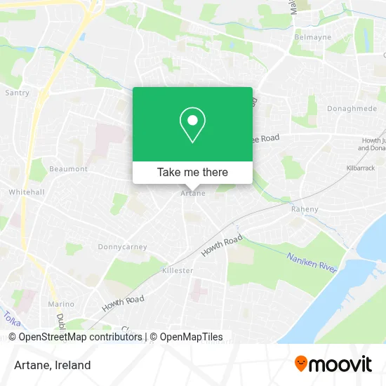 Artane map