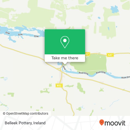 Belleek Pottery map