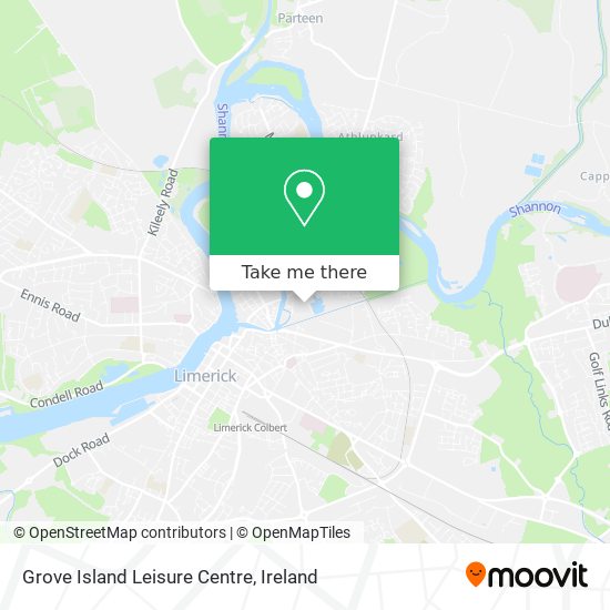 Grove Island Leisure Centre map