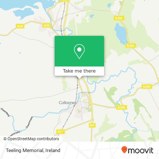 Teeling Memorial map