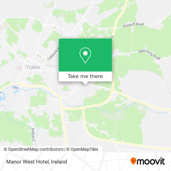 Manor West Hotel map