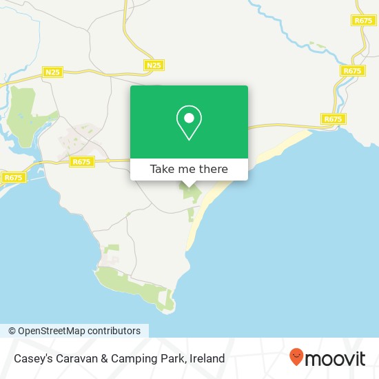 Casey's Caravan & Camping Park map