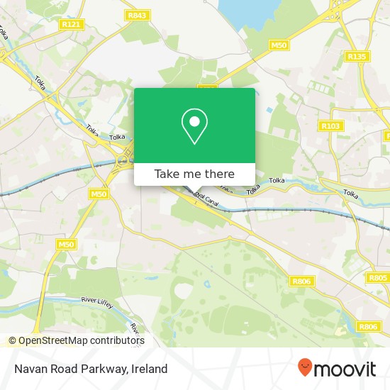 Navan Road Parkway map