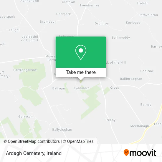Ardagh Cemetery map