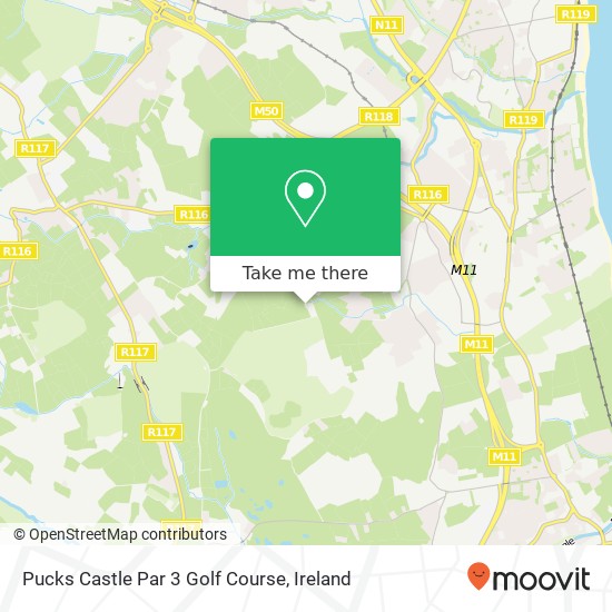 Pucks Castle Par 3 Golf Course map