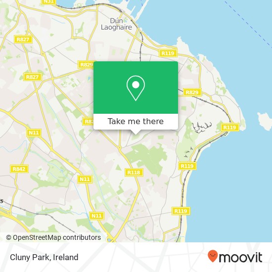 Cluny Park map