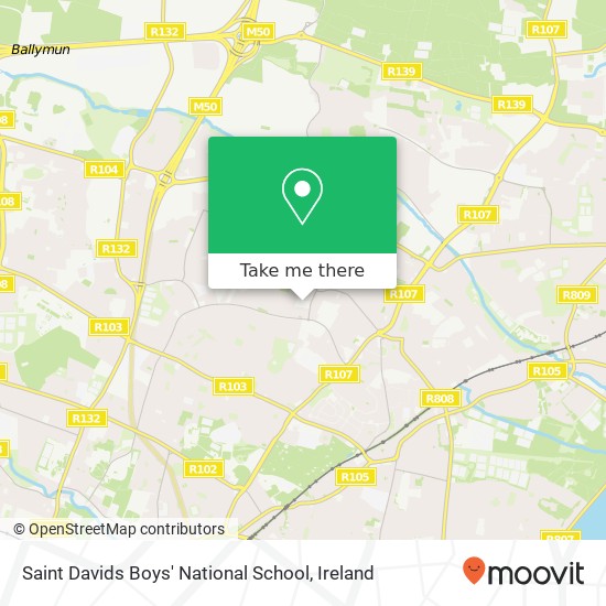 Saint Davids Boys' National School map